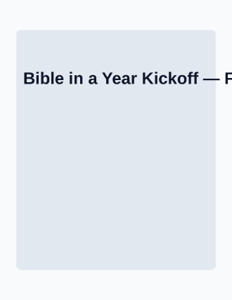 Bible in a Year Kickoff — Studies flyer template