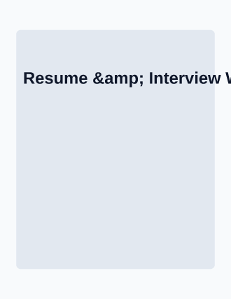 Resume & Interview Workshop — Skills template