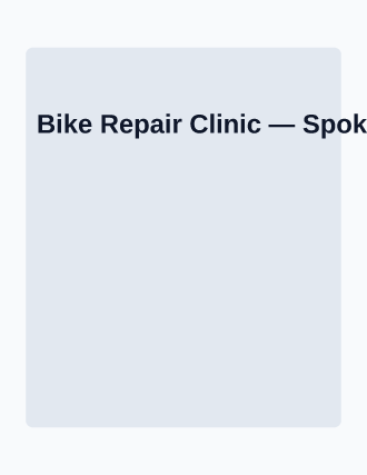 Bike Repair Clinic — Skills flyer template