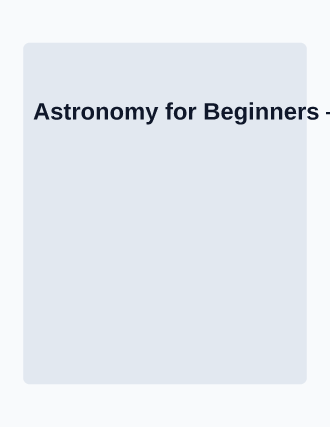 Astronomy for Beginners — Skills flyer template