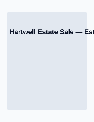 Hartwell Estate Sale — Garage Sales template