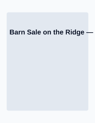 Barn Sale on the Ridge — Garage Sales template
