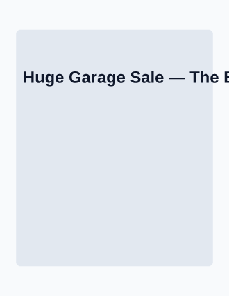 Huge Garage Sale — Garage Sales flyer template