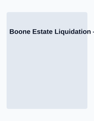 Boone Estate Liquidation — Garage Sales flyer template