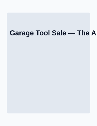 Garage Tool Sale — Garage Sales flyer template