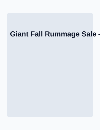 Giant Fall Rummage Sale — Garage Sales flyer template