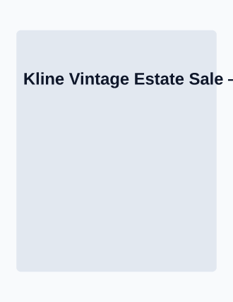 Kline Vintage Estate Sale — Garage Sales flyer template