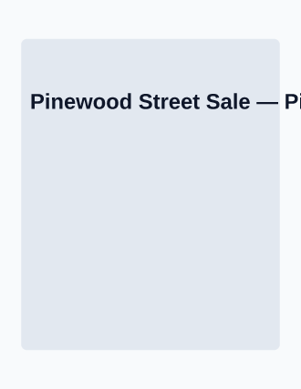 Pinewood Street Sale — Garage Sales flyer template