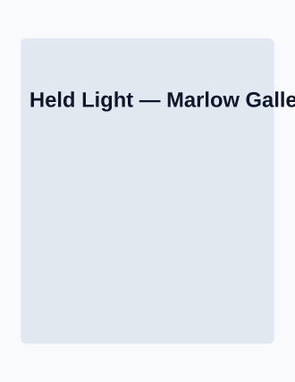 Held Light — Artist Studios template
