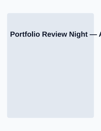 Portfolio Review Night — Artist Studios flyer template