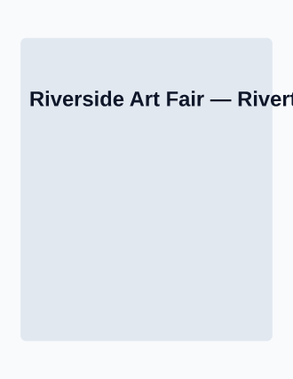 Riverside Art Fair — Artist Studios flyer template