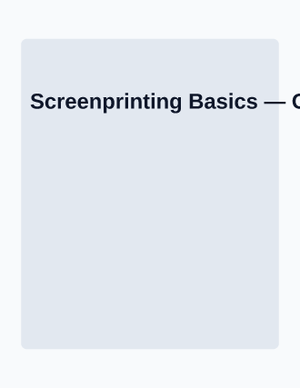 Screenprinting Basics — Artist Studios flyer template