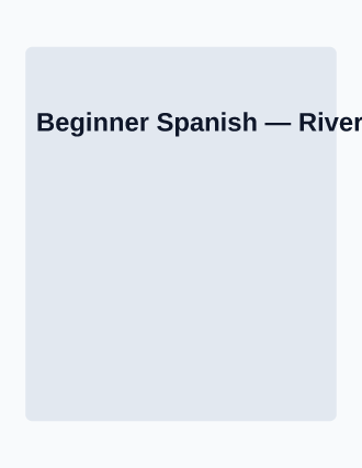 Beginner Spanish — Adult Classes template