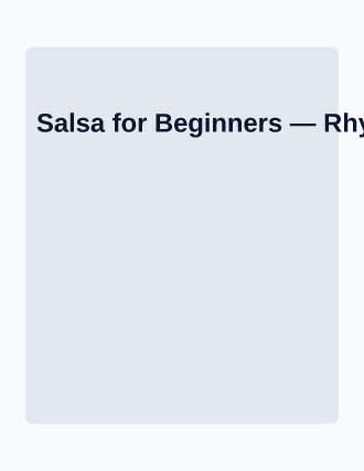 Salsa for Beginners — Adult Classes flyer template
