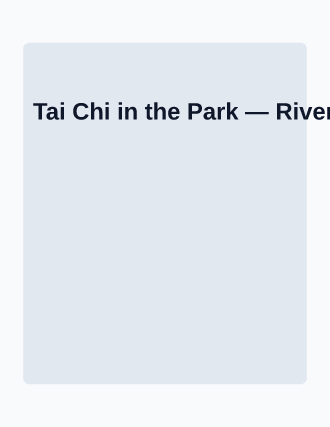 Tai Chi in the Park — Adult Classes template