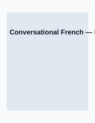 Conversational French — Adult Classes flyer template