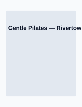 Gentle Pilates — Adult Classes flyer template