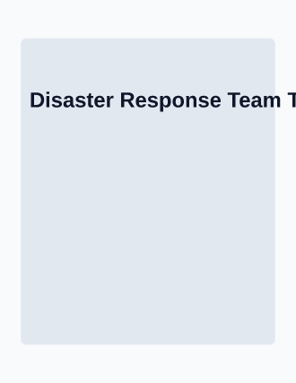 Disaster Response Team Training — Volunteering flyer template