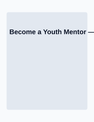 Become a Youth Mentor — Volunteering flyer template