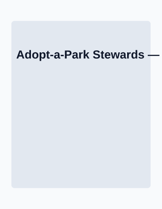 Adopt-a-Park Stewards — Volunteering flyer template