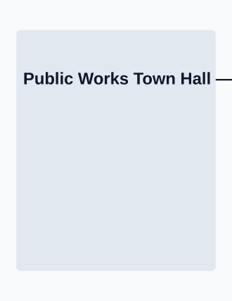 Public Works Town Hall — City Services template