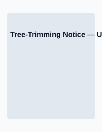 Tree-Trimming Notice — City Services flyer template