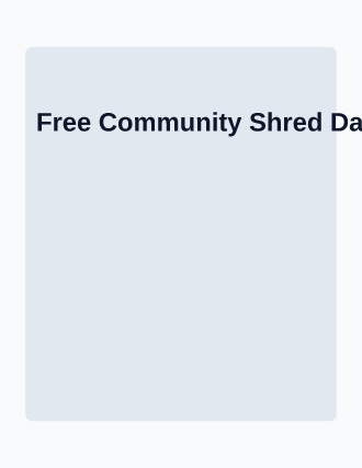 Free Community Shred Day — City Services flyer template