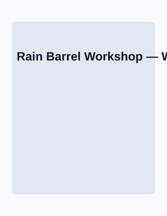 Rain Barrel Workshop — City Services flyer template