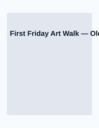 First Friday Art Walk — Upcoming Events template