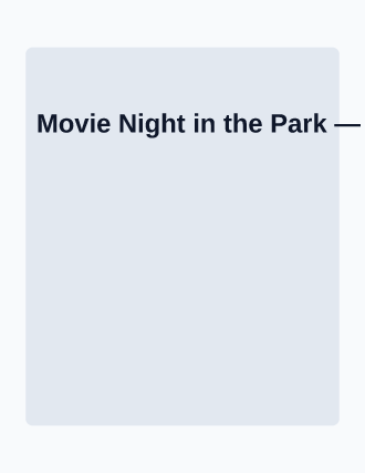 Movie Night in the Park — Upcoming Events flyer template