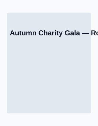 Autumn Charity Gala — Upcoming Events flyer template