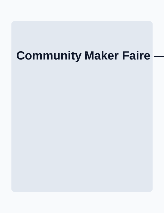Community Maker Faire — Upcoming Events flyer template
