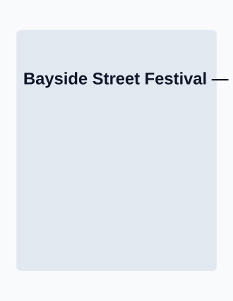 Bayside Street Festival — Upcoming Events flyer template