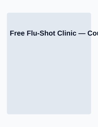 Free Flu-Shot Clinic — Preventions template