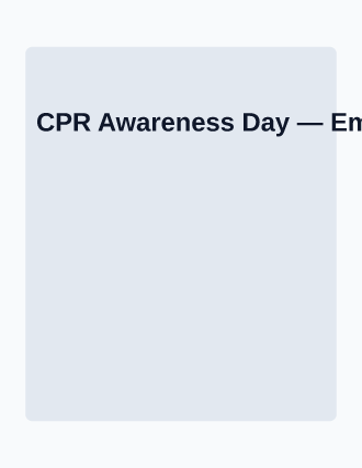CPR Awareness Day — Preventions flyer template
