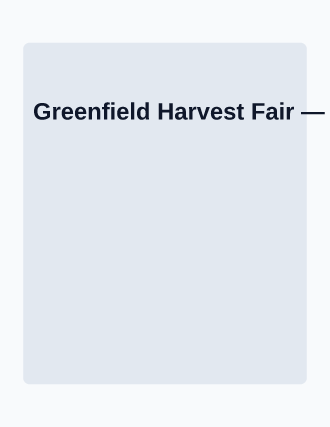 Greenfield Harvest Fair — Street Fairs flyer template