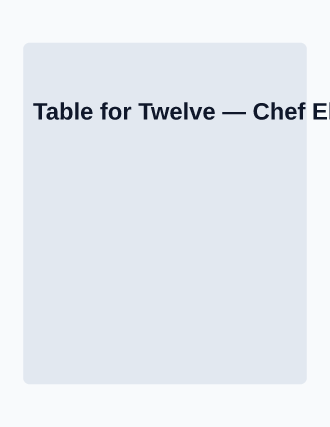 Table for Twelve — Pop-up Restaurants template
