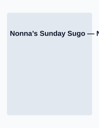 Nonna’s Sunday Sugo — Pop-up Restaurants flyer template