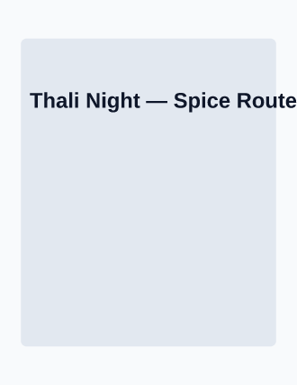 Thali Night — Pop-up Restaurants flyer template