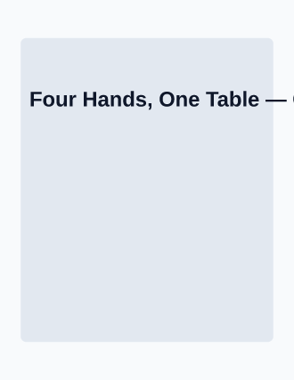 Four Hands, One Table — Pop-up Restaurants flyer template