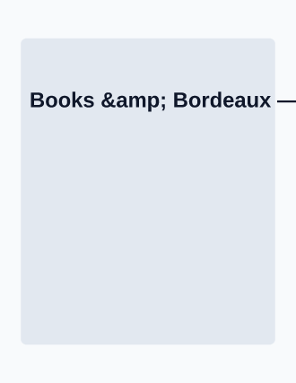 Books & Bordeaux — Social Events template