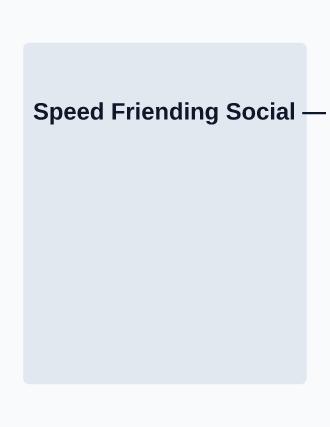 Speed Friending Social — Social Events flyer template