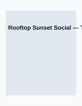 Rooftop Sunset Social — Social Events flyer template