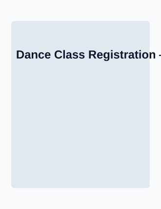 Dance Class Registration — Signups template