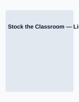 Stock the Classroom — Donations Drives template