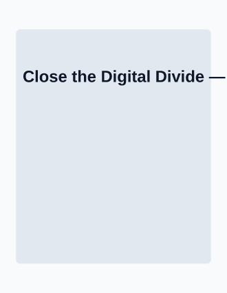 Close the Digital Divide — Donations Drives flyer template