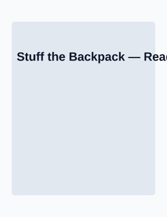 Stuff the Backpack — Donations Drives template