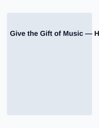 Give the Gift of Music — Donations Drives flyer template