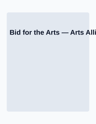 Bid for the Arts — Charities template
