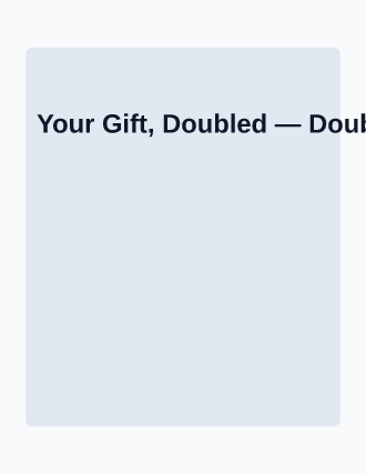 Your Gift, Doubled — Charities flyer template